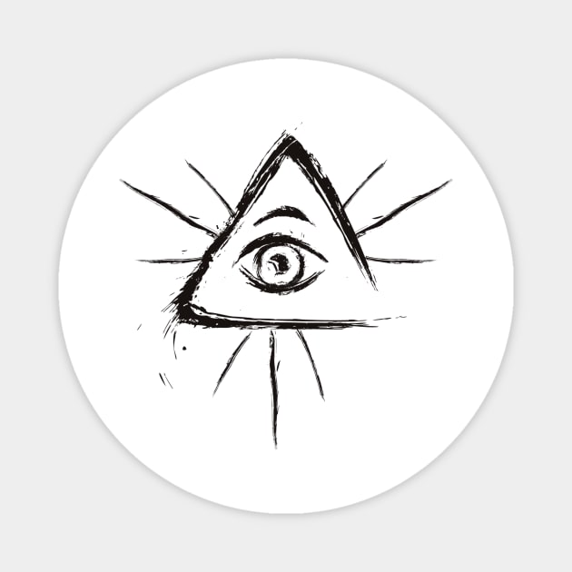 All Seeing Eye Symbol - You Decide the Meaning Magnet by Ink in Possibilities